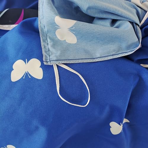 Butterfly Duvet Cover Set - Blue Queen Bedding