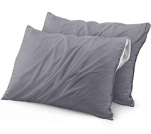 King Waterproof Pillow Protector (2 Pack) - Grey