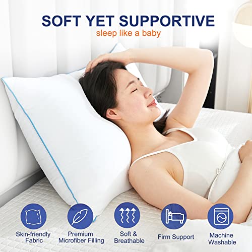 Cooling Luxury Queen Size Bed Pillows Set