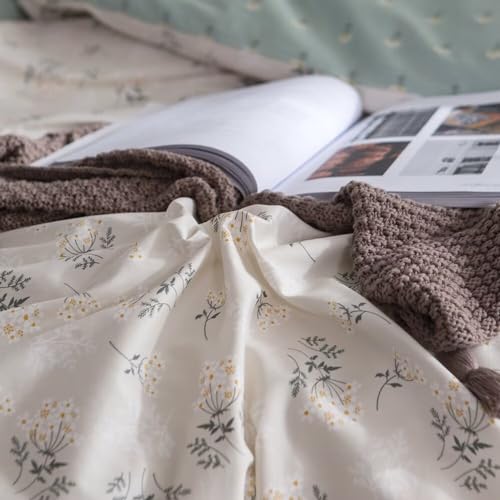 Queen Floral 100% Cotton Reversible Bedding Set