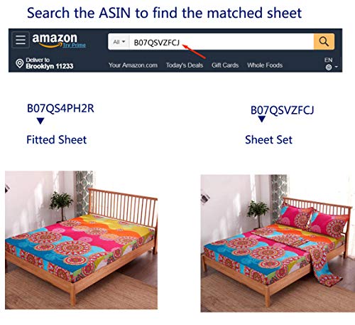 Bohemian Floral Duvet Cover Set - Queen Size