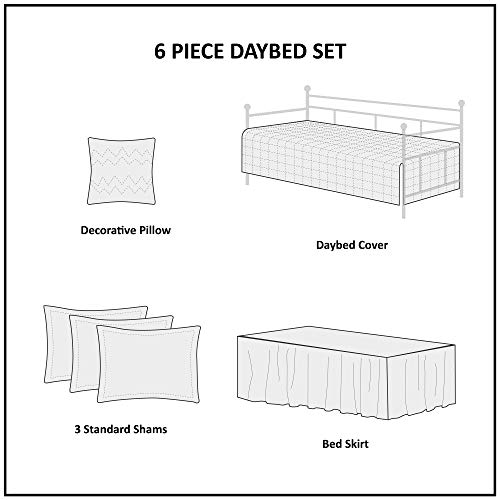 Madison Park Diamond Aqua Daybed Cover Set