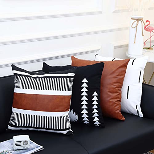 Boho Decorative Pillow Covers Set of 4 18x18