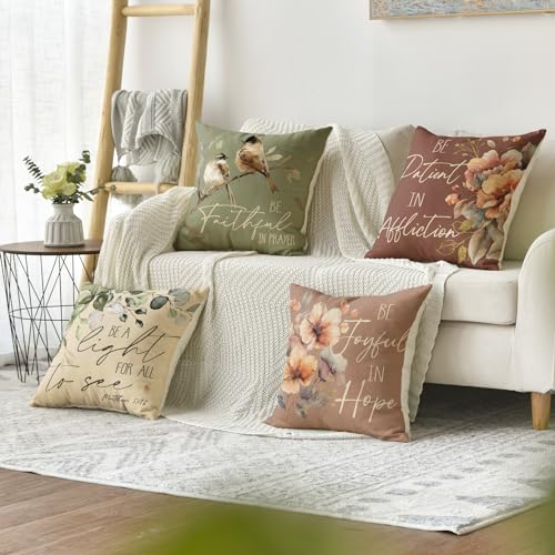 Eucalyptus Leaves Throw Pillow Cover Set of 4