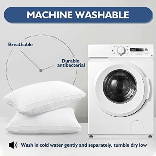 Queen Size Bed Pillows Set of 2 - Hotel Quality