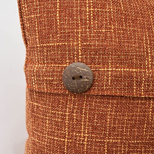 Vintage Farmhouse Linen Throw Pillow Covers - Set of 2