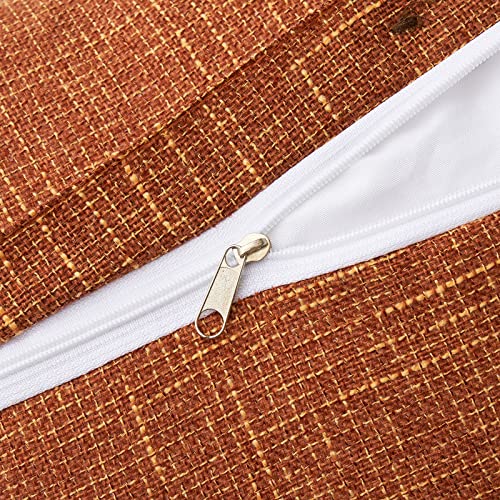 Vintage Farmhouse Linen Throw Pillow Covers - Set of 2