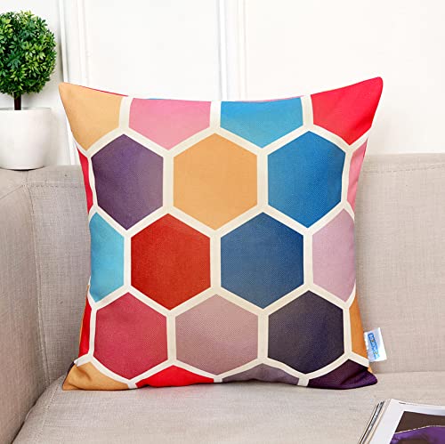 Colorful Geometric Throw Pillow Cover Set of 4