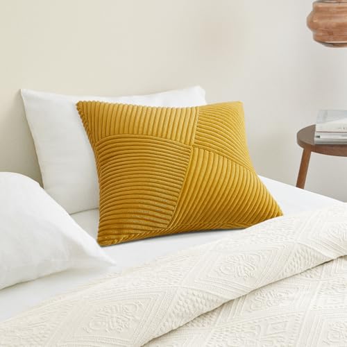 Yellow Decorative Throw Pillow Covers, Set of 2