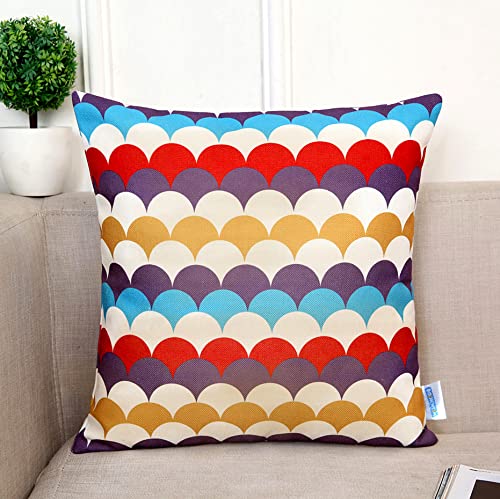 Colorful Geometric Throw Pillow Cover Set of 4