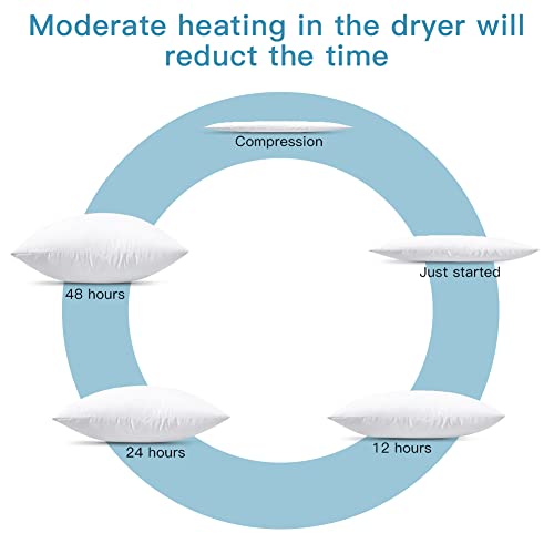 Set of 6 White 18x18 Inch Pillow Inserts