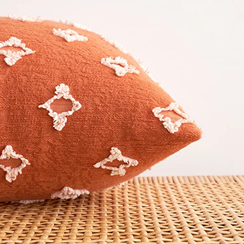 Fall Burnt Orange Decorative Throw Pillow Covers - Set of 2