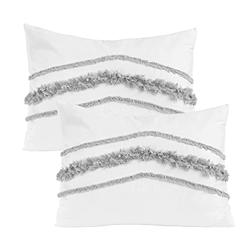 Minimalist Macrame Boho Chic Pillowcase Set of 2