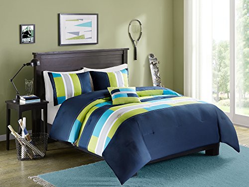 Sporty Comforter Set for Boys' Bedroom - Navy/Blue