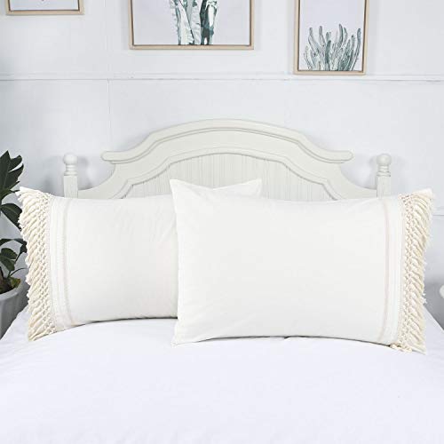 Boho Macrame Tassel Pillow Shams Set of 2