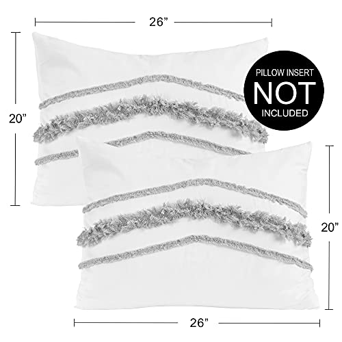 Minimalist Macrame Boho Chic Pillowcase Set of 2