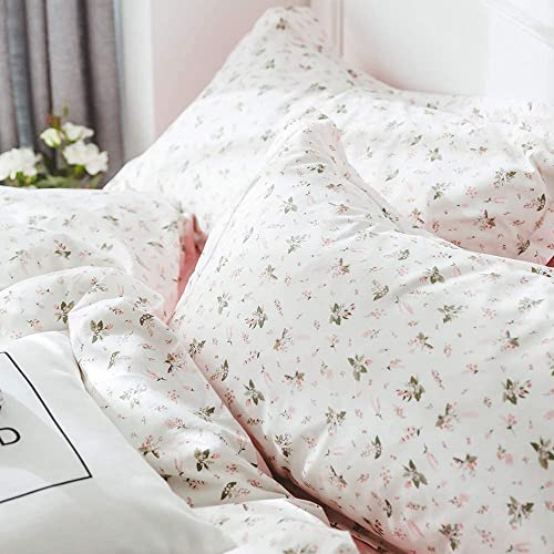 Floral Pink Cotton Pillowcases Set for Kids