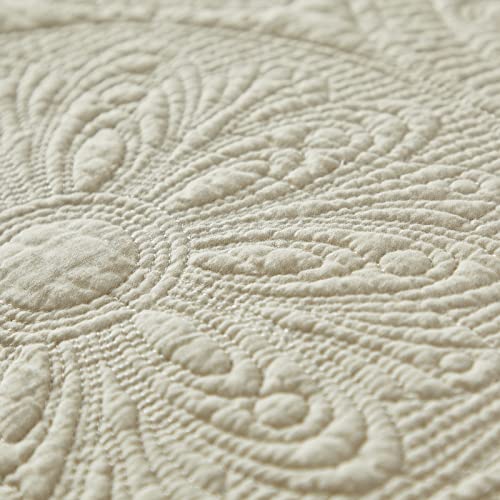 Brandream King Size Beige Medallion Pillow Shams Set