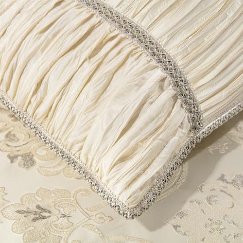 Elegant Floral Jacquard Queen Comforter Set