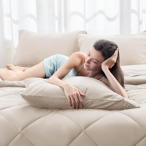 Reversible 7-Piece Queen Comforter Set in Grey