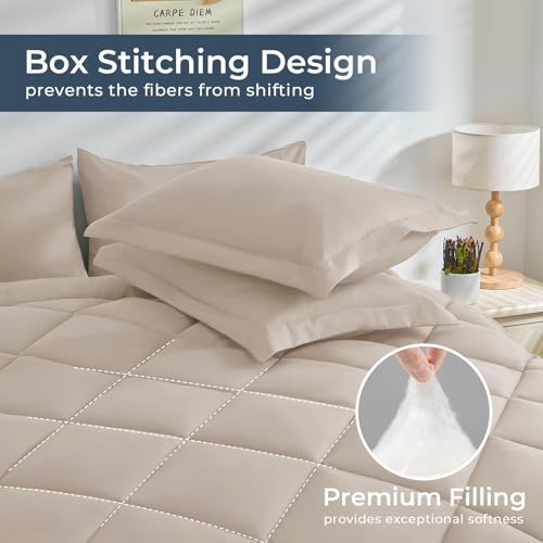 Reversible 7-Piece Queen Comforter Set in Grey