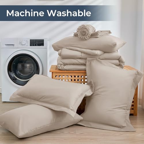 Reversible 7-Piece Queen Comforter Set in Grey