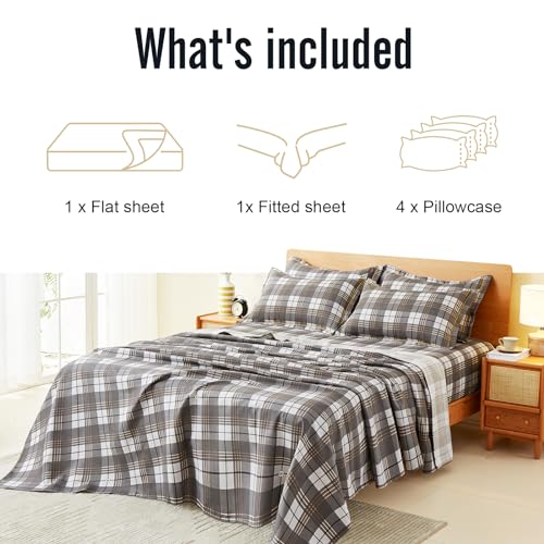 King Size 6-Piece Organic Cotton Luxury Bed Set