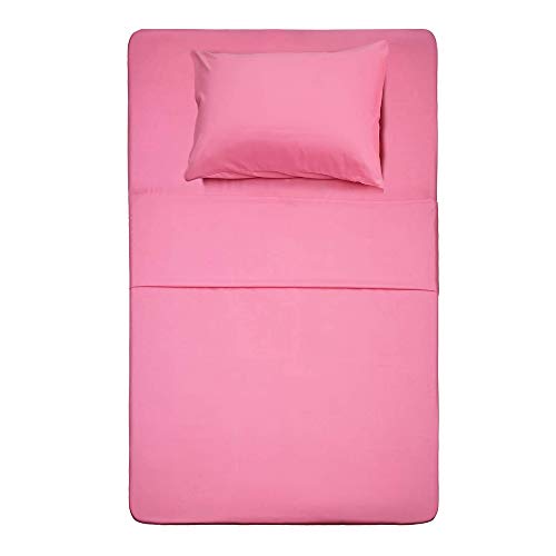 Peach Pink Twin 3-Piece Microfiber Bed Set