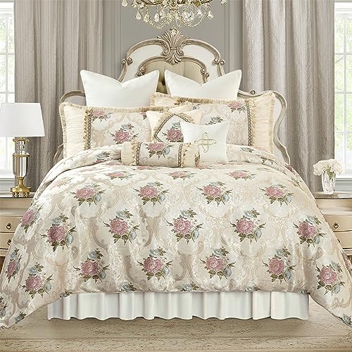 Luxurious European Floral King Comforter Set