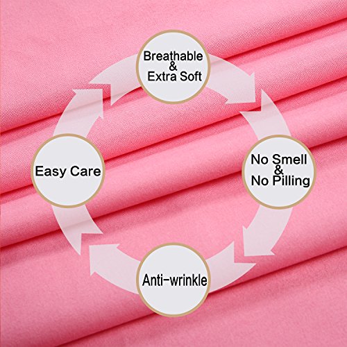 Peach Pink Twin 3-Piece Microfiber Bed Set