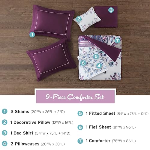 Boho Full Bed In A Bag Set - Tulay Purple