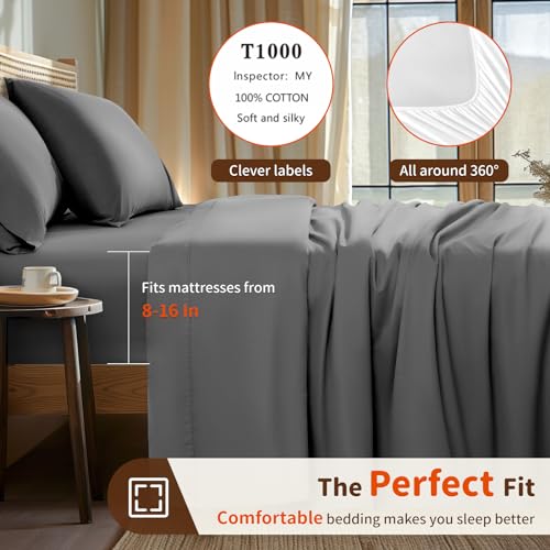 Queen Egyptian Cotton Sheet Set - 1000 Thread Count