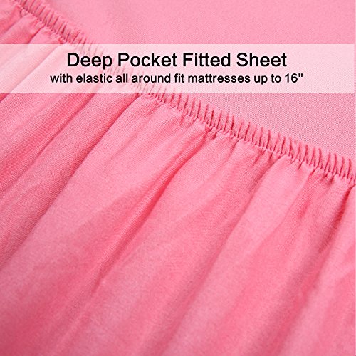 Peach Pink Twin 3-Piece Microfiber Bed Set