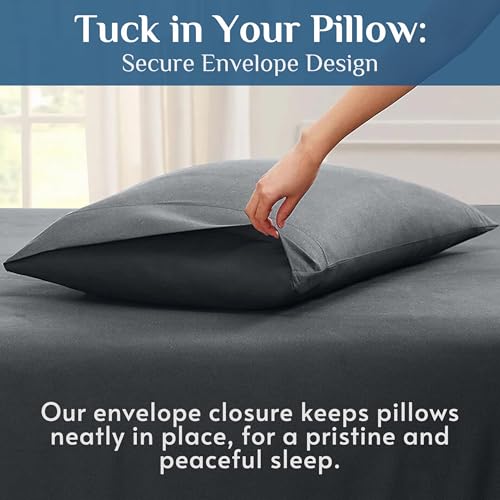 Dark Grey Queen Sheets Set - 4 Piece Bedding