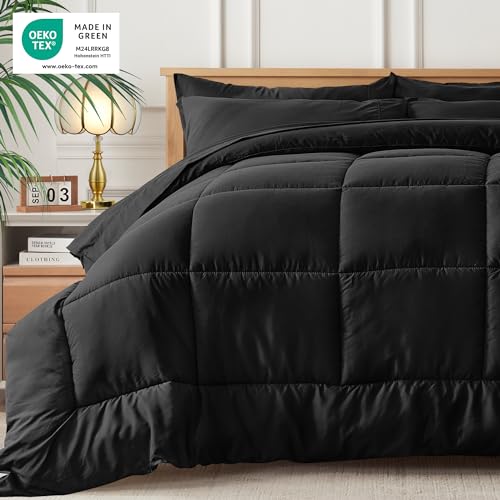 Black 7-Piece Full Bed in a Bag Set