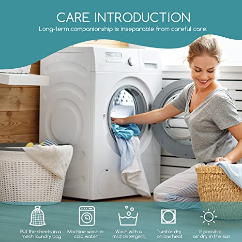 Queen Satin Bed Sheets Set - 6 Pieces Black