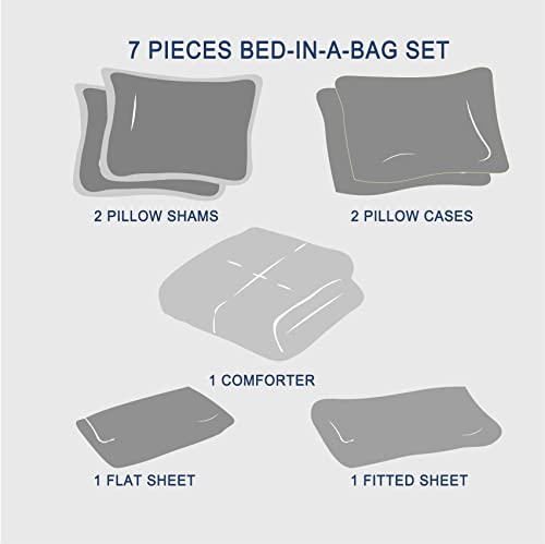 Beige Tufted 7-Piece Queen Comforter Set