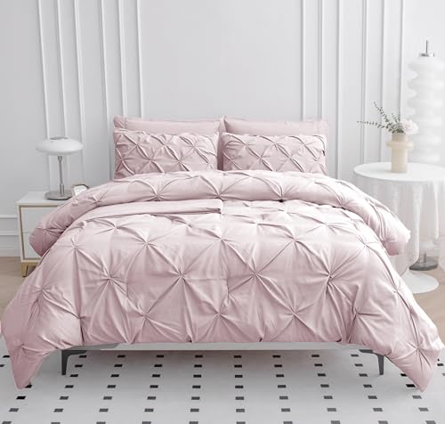 Sepia Rose Pintuck Full Bed Set - 7 Pieces