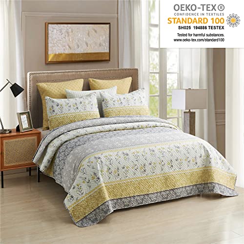 Boho Queen Quilt Set with 2 Pillow Shams