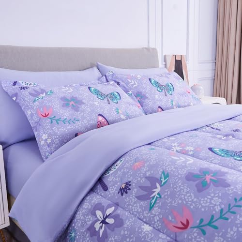 Mooreeke Kids Butterfly Twin Bed Set - 6 Pieces