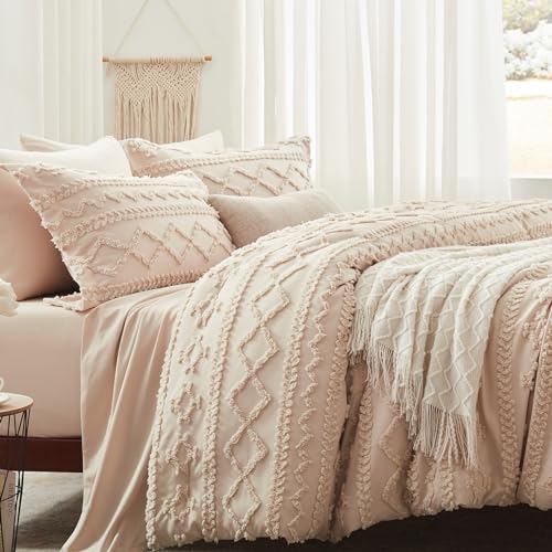 Beige Tufted 7-Piece Queen Comforter Set