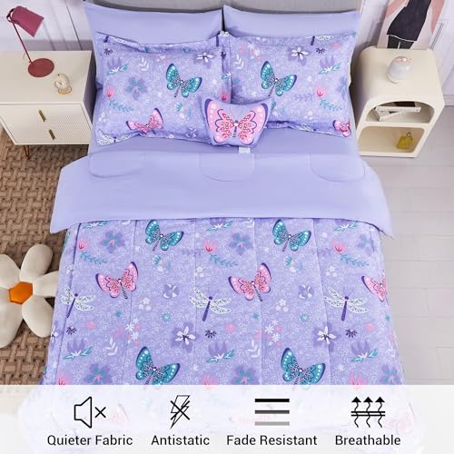 Mooreeke Kids Butterfly Twin Bed Set - 6 Pieces