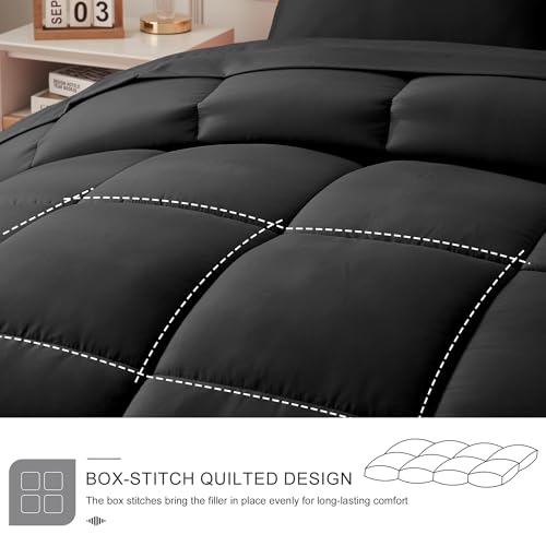 Black 7-Piece Full Bed in a Bag Set