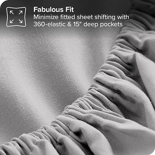 Bare Home 7-Piece Queen Bed Set - Grey