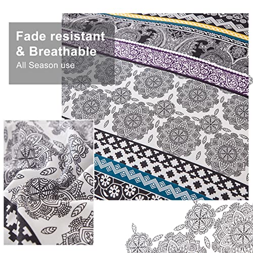 Boho Queen Comforter Set, 8 Piece Bedding Bundle