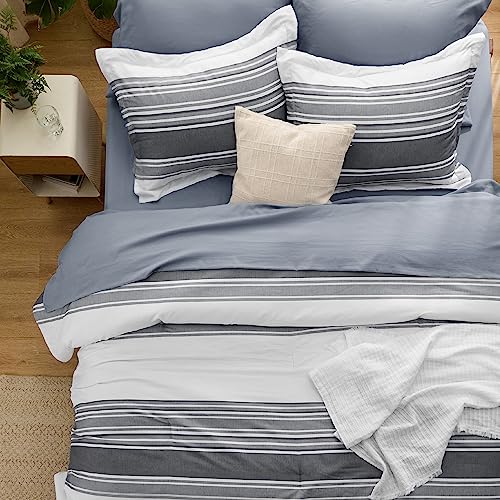 Bedsure Full 7-Piece Striped Bed Set