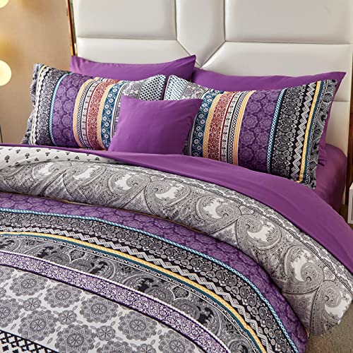 Boho Queen Comforter Set, 8 Piece Bedding Bundle