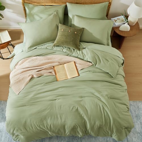 Sage Green 7-Piece Queen Comforter Set