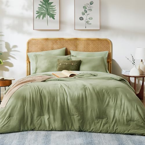 Sage Green 7-Piece Queen Comforter Set