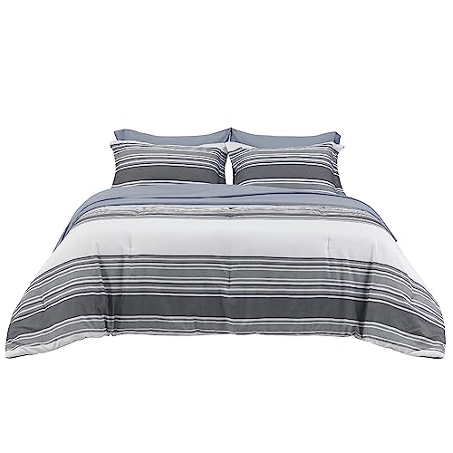 Bedsure Full 7-Piece Striped Bed Set